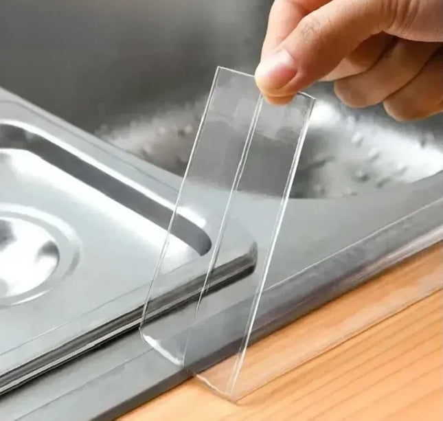 Transparent Acrylic Single-fold Kitchen And Bathroom Waterproof Mildew Stickers Sink Beautiful Stickers(3.2m*3.8cm)