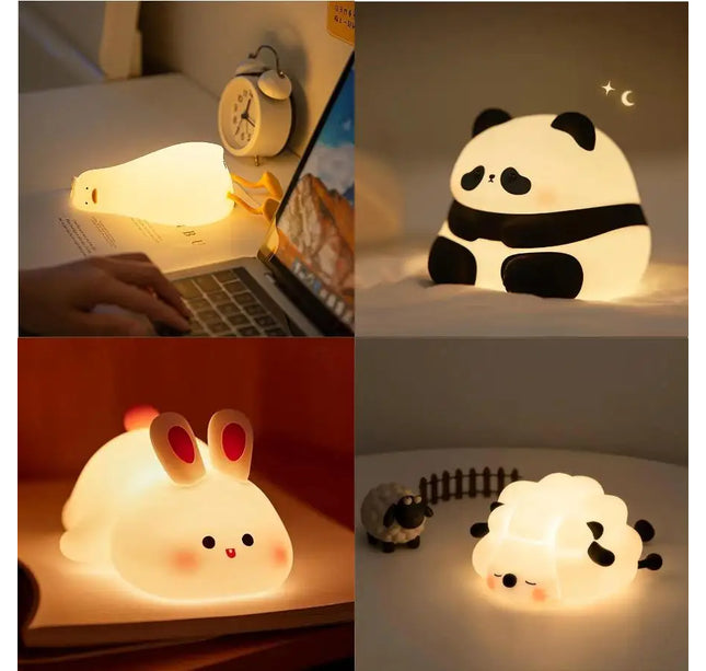 LED Night light Silicone Rabbit Touch Sensor lamp Cute Animal Light Bedroom Decor Gift for Kid Baby Child Table Lamp Home Decor