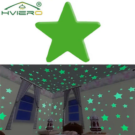 Luminous Star Wall Stickers – 50/100pcs 3cm Glow Decor for Kids & Parties