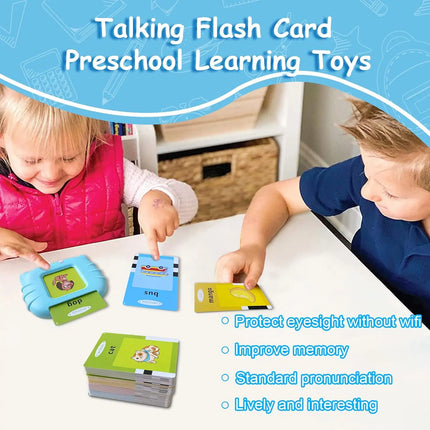 Early Education Flash Card Talking Flashcards for Kids Preschool Electronic Early Education Machine Gift Toddlers Montessori Toy