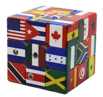 3x3x3 Magic Cube Multi-country Flag Elements Magic Cube Children's Gifts Educational Toys