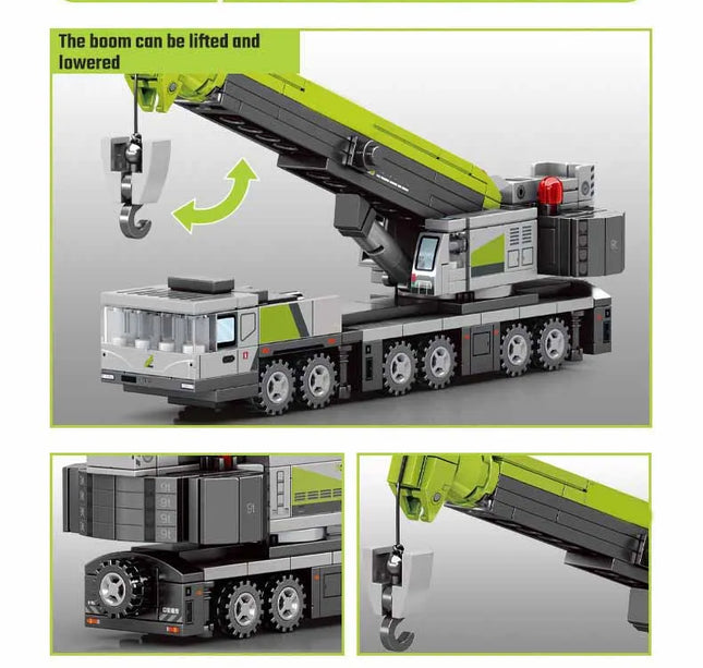 SEMBO Engineering Vehicle Building Kit – MOC Excavator & Mixer Truck Bricks Set for Boys DIY Educational Gifts