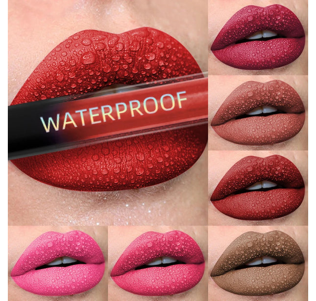 19 colors Matte Velvet Lip Gloss Waterproof Liquid Lipstick Nude Black Lips tint Makeup Lip Glaze Cosmetics Red Lip Stain Beauty