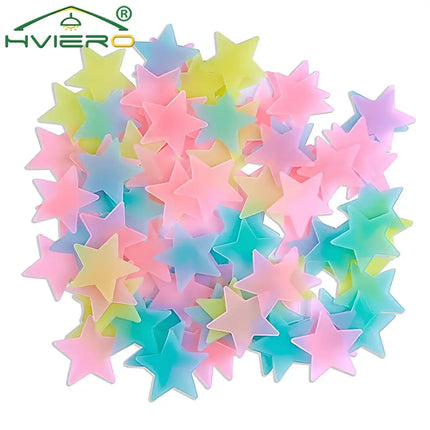 Luminous Star Wall Stickers – 50/100pcs 3cm Glow Decor for Kids & Parties