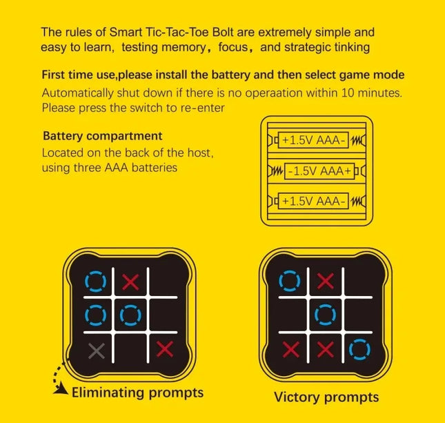 Tic Tac Toe Electronic Chessboard – Multifunctional Educational Strategy Game for Kids & Parent-Child Interaction
