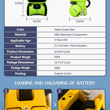 Intelligent RC Robot Toy – Interactive Voice & Touch Control with Russian, English & Spanish Versions for Educational Play