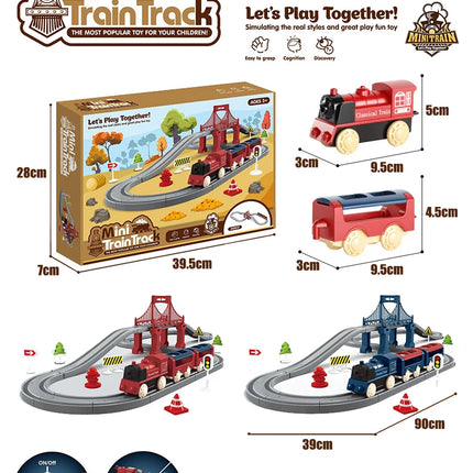 Electric Rail Train Set – Educational Assembly Model Toy for Boys, Simulation Track for Christmas & Birthday Gifts