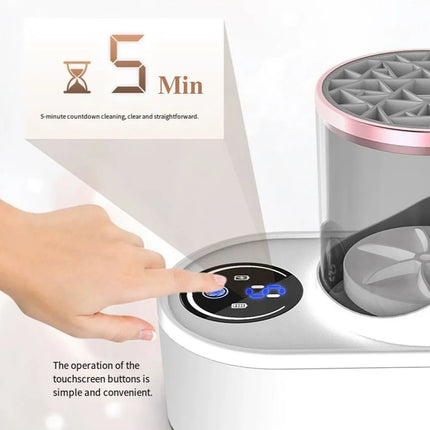 2025 New Electric Makeup Brush Cleaner Washing And Drying Set Automatic Brush Cleaning And Drying Beauty Tool Cleaning Machine.
