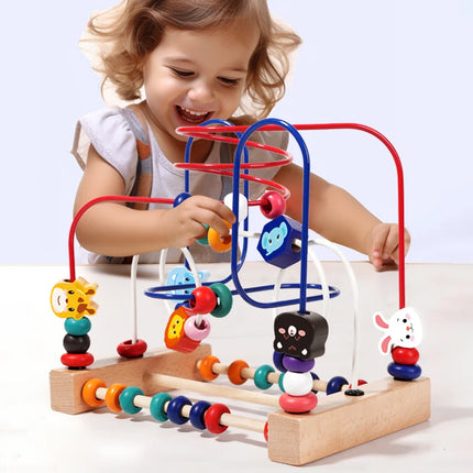 Early Education Building Blocks & Beads – Intelligence Development Toy for Toddlers Ages 1–3 Boys & Girls