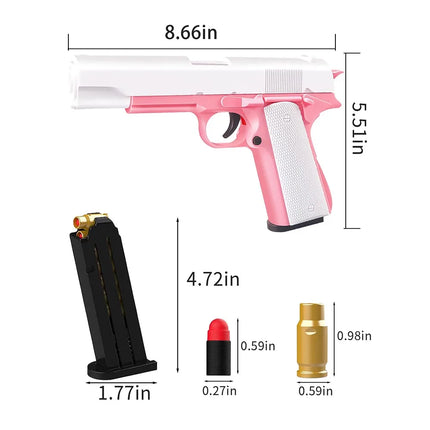 Toy Guns Ball Blaster With Soft Bullets Toys Foam Blaster Shooting Games Education Toy Model For 6,7,8,9,14+ Kids