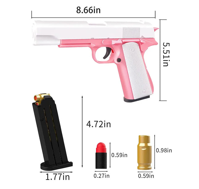 Toy Guns Ball Blaster With Soft Bullets Toys Foam Blaster Shooting Games Education Toy Model For 6,7,8,9,14+ Kids
