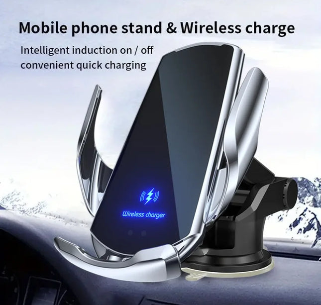 15W Car Magnetic Wireless Charger Automatic Car Mount Phone Holder For iPhone 16 15 For SamsungInfrared Induction Fast Charging