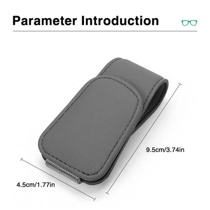 Car Eyeglass Holder Clip – Leather Magnetic Sun Visor Storage for Sunglasses