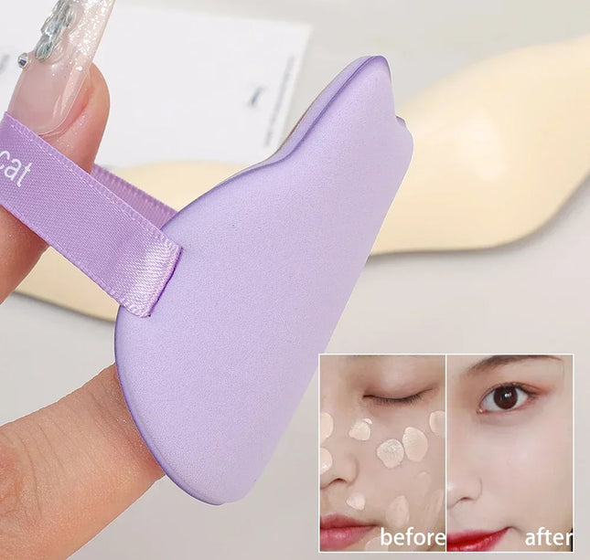 10PCS Cute Cat Makeup Puff Foundation Cosmetic Puff Smooth Powder Concealer Beauty Dry and Wet Dual-use Powder Puff Makeup Tool