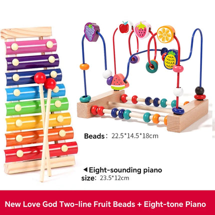 Early Education Building Blocks & Beads – Intelligence Development Toy for Toddlers Ages 1–3 Boys & Girls