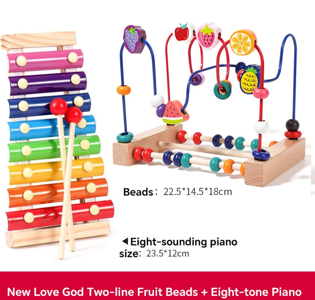 Early Education Building Blocks & Beads – Intelligence Development Toy for Toddlers Ages 1–3 Boys & Girls