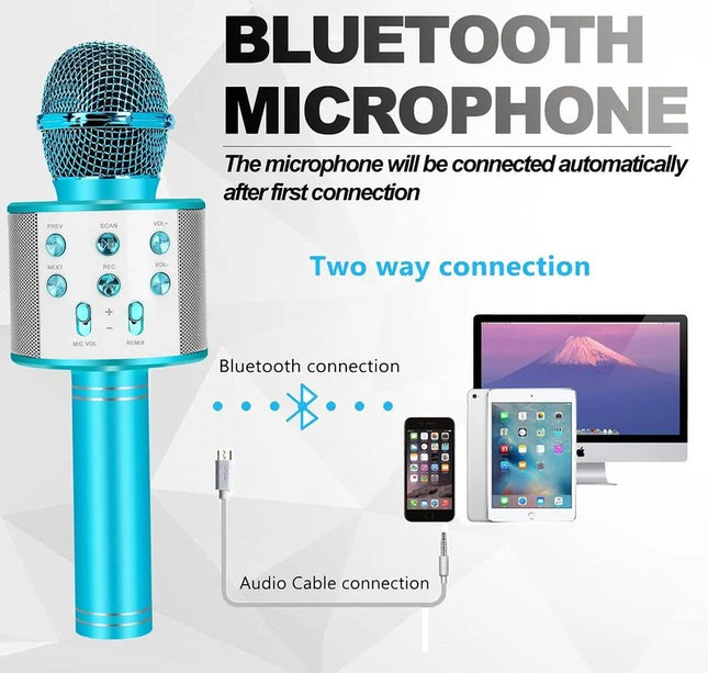 Fun Toys for 4-15 Year Old Girls, Handheld Karaoke Microphone for Kids Birthday Xmas Gifts for 8 9 10 11 Years Old Boys Girl