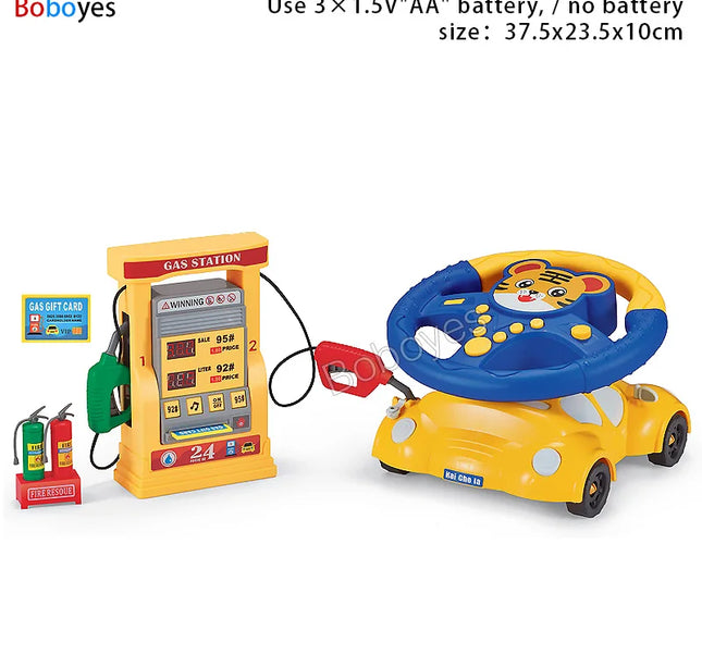 Infant Electric Steering Wheel Toy – Simulation Light & Sound Educational Vocal Toy for Stroller Play