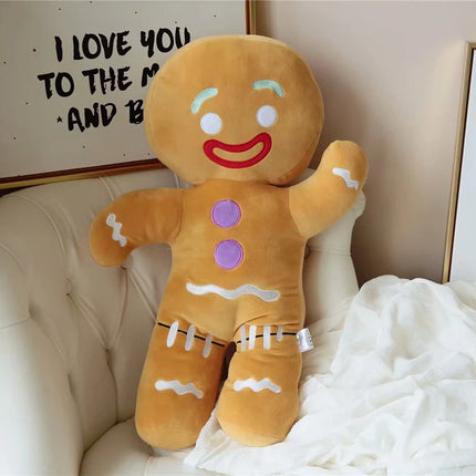 Gingerbread Man Plush Toy – Soft Stuffed Cookie Doll for Room Decoration & Birthday Gifts