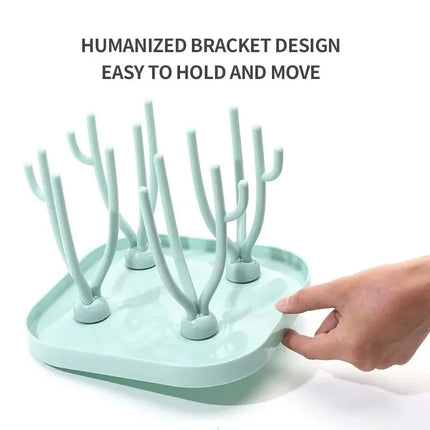Baby Bottle Dry Rack – Removable Tray for Bottles, Pacifiers & Cups