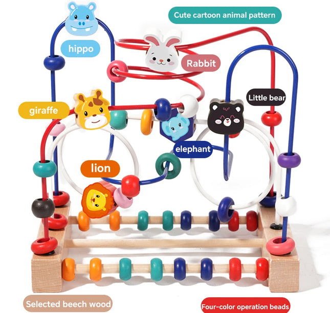 Early Education Building Blocks & Beads – Intelligence Development Toy for Toddlers Ages 1–3 Boys & Girls
