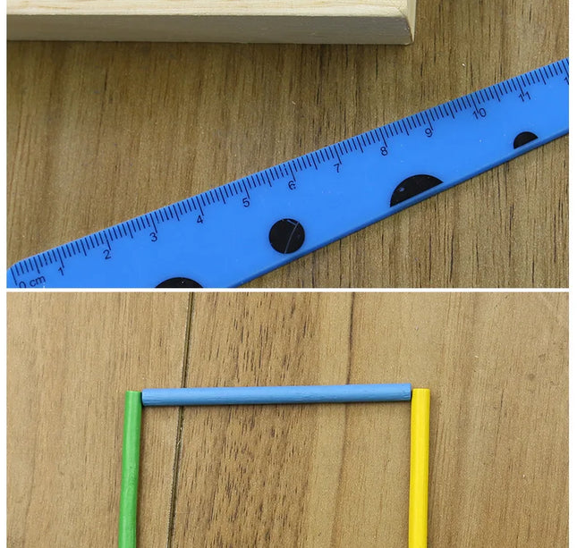 Children's math teaching aids, counting sticks, arithmetic learning box, wooden educational toys, Montessori education