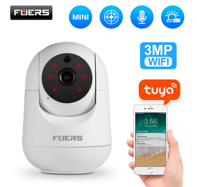 Fuers 5MP IP Camera – Tuya Smart WiFi Indoor Security Cam with Tracking