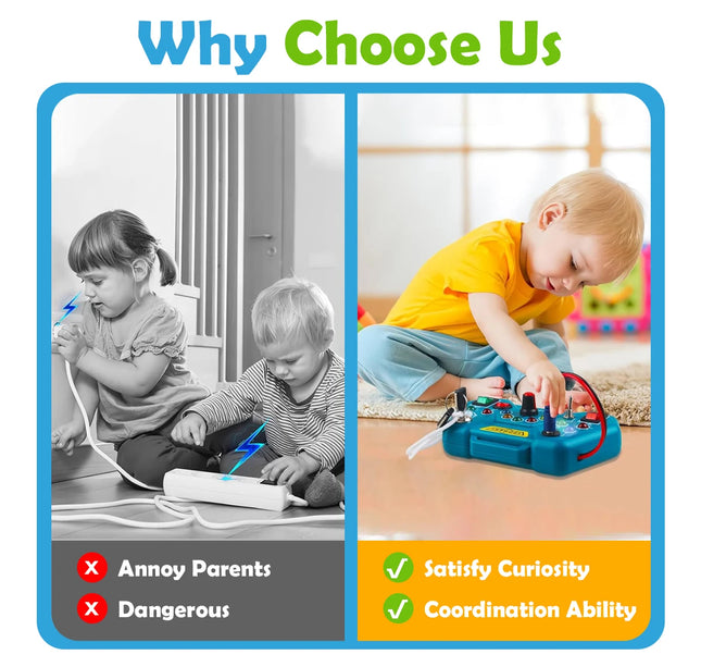 Montessori Busy Board Toys for Toddlers Gifts for 3 Year Old Baby Boys Girls Educational Learning Toys Toddler Travel Toys