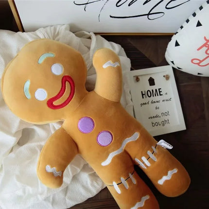 Gingerbread Man Plush Toy – Soft Stuffed Cookie Doll for Room Decoration & Birthday Gifts