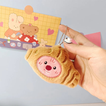 Capybara Plush Keychain – Soft Stuffed Cartoon Doll with Star Squeak Toy for Bag, Backpack & Car Pendant