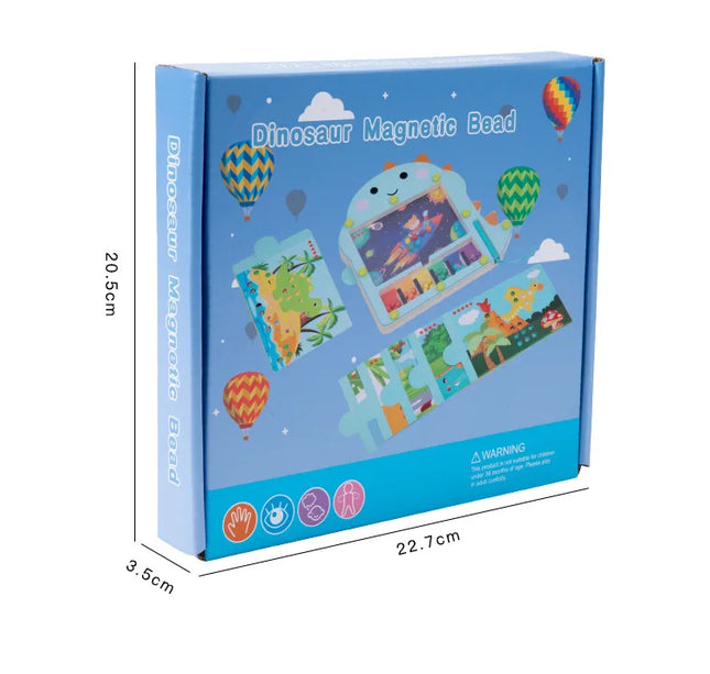 Montessori Magnetic Color Maze – Wooden Sorting & Bead Puzzle Board for Early Learning Activities
