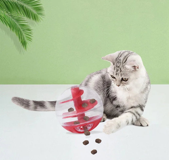 Cat Leak Eat Spiral Ball Educational Toys Resistant Bite Training Eat Play Dual Use Round Not Pouring Fun Food Leak Pet Supplies