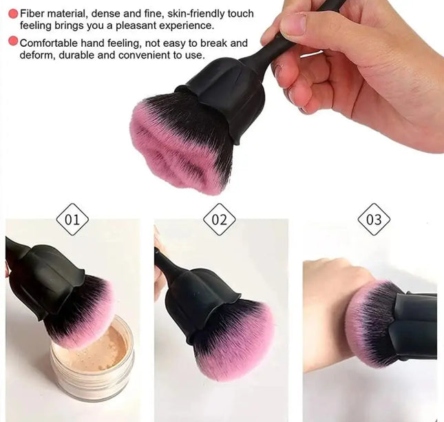 Flower Rose Nail Art Brush Remove Nail Dust Brushes Acrylic UV Gel Polish Powder Cleaning Tool Beauty Makeup Brushes