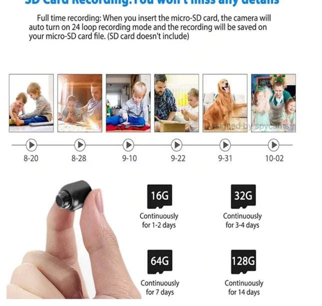 Wireless 1080P Mini Camera – Indoor WiFi Baby Monitor & Security Cam