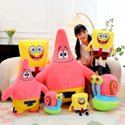Giant Spongebob & Friends Plush Toys – Patrick, Mr. Krabs, Gary Throw Pillows for Boys’ Birthday & Halloween Decor