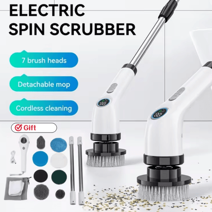 Electric Cleaning Brush 8-in-1 — Cordless Power Scrubber