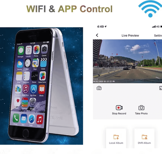 4K Wi-Fi Dash Cam — 24H Parking Monitor