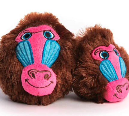 Pelotas de peluche Faballs para perros - Juguetes superchirriantes y duraderos para todas las razas - Pelotas de peluche con chirrido | Peluches con temática de animales | Babuino grande