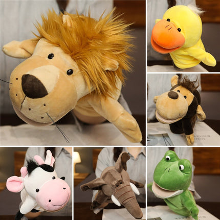 Kawaii Plush Finger Puppets – Lion, Elephant, Bunny, Monkey Story Toys for Children