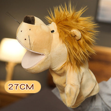 Kawaii Plush Finger Puppets – Lion, Elephant, Bunny, Monkey Story Toys for Children