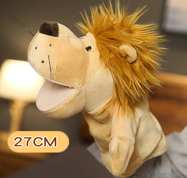 Kawaii Plush Finger Puppets – Lion, Elephant, Bunny, Monkey Story Toys for Children