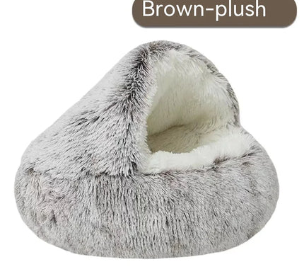 Cama semicerrada Cozy Nest para gatos y perros pequeños