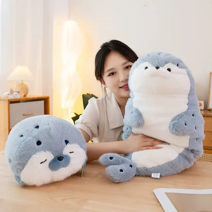Sushi-Themed Plush Toy – Soft Stuffed Seal, Otter & Shrimp Doll Pillow for Kids & Gifts