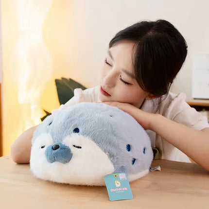 Sushi-Themed Plush Toy – Soft Stuffed Seal, Otter & Shrimp Doll Pillow for Kids & Gifts