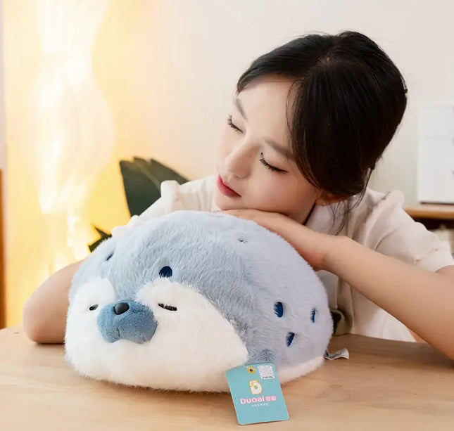 Sushi-Themed Plush Toy – Soft Stuffed Seal, Otter & Shrimp Doll Pillow for Kids & Gifts