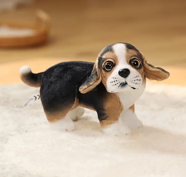 20cm Lifelike Pug Bulldog Plush Toy – Soft Standing Stuffed Animal Doll for Kids Birthday & Christmas Gifts