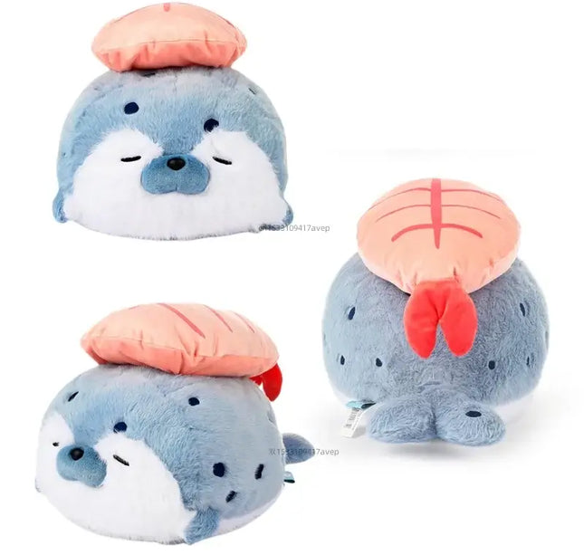 Sushi-Themed Plush Toy – Soft Stuffed Seal, Otter & Shrimp Doll Pillow for Kids & Gifts