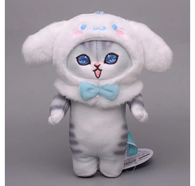 Kawaii Sanrio Plush Keychain – Cute Shark Cat Kuromi, Melody & Cinnamoroll Backpack Pendant for Birthday Gift