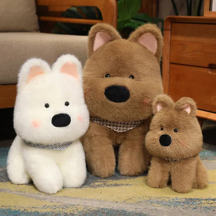 Westie Dog Plush Toy – 25/35/45cm Cute Stuffed White Terrier Pillow for Birthday or Christmas Gift