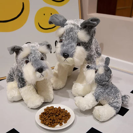 Kawaii Schnauzer Dog Plush Toy – Small Soft Stuffed Animal for Boys & Girls Birthday Gift or Photo Props